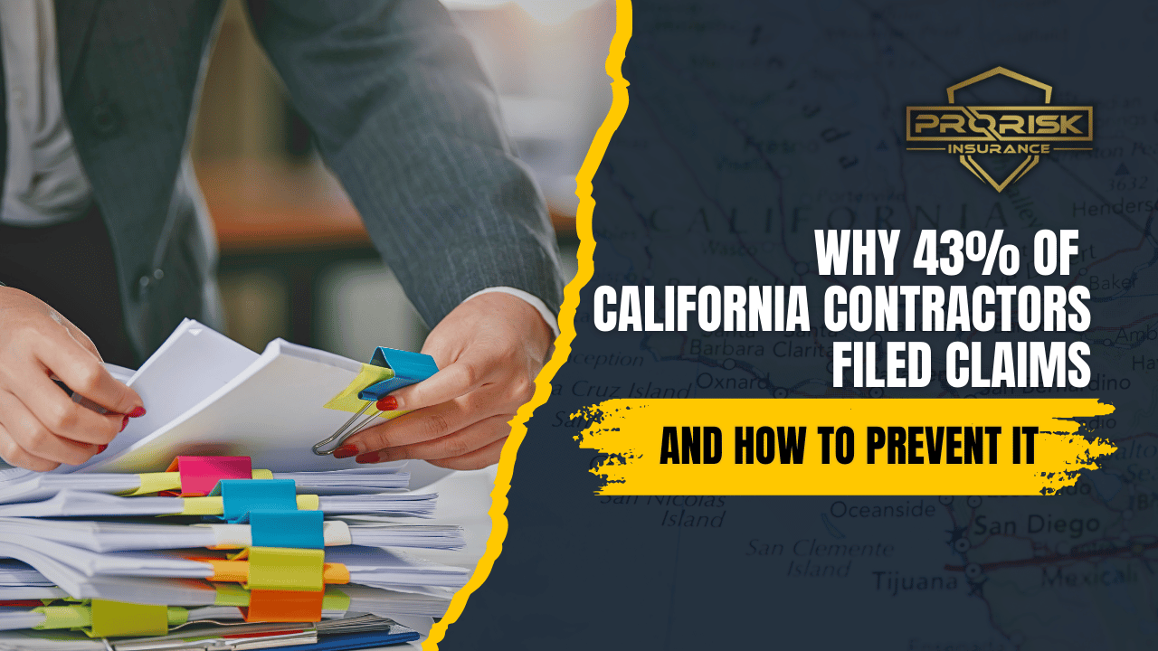 Business professional organizing stacks of documents with colorful binder clips, representing why 43% of California contractors filed insurance claims and strategies to prevent them, from Pro Risk Insurance.